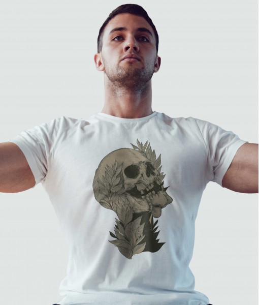 Мъжка тениска с щампа Готика Caesar skull - TShirtArtShop.com